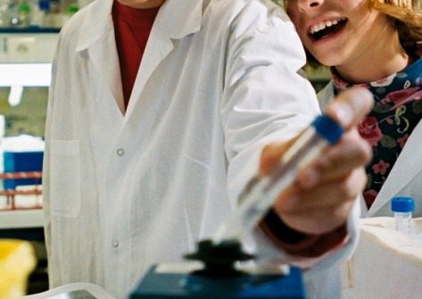 Children in a laboratory